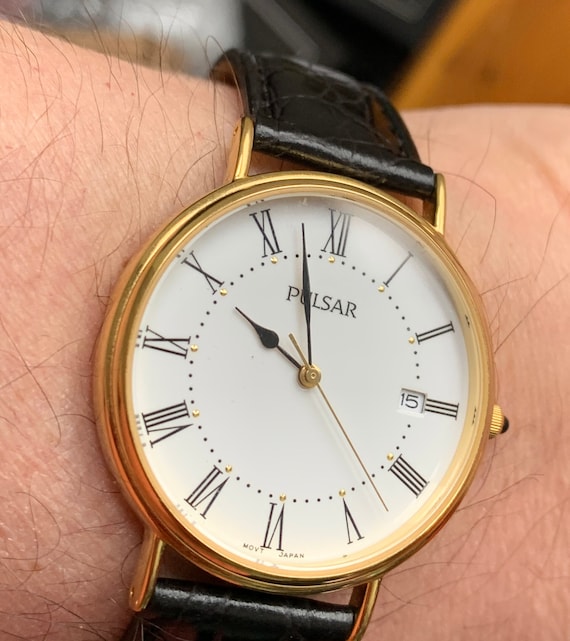 Reloj de pulsera vintage Seiko Pulsar para hombre de cuarzo en caja VX32 X204 Etsy Mexico