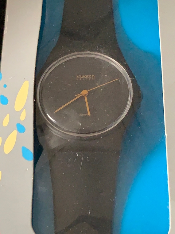 Montre Timex Kelton K'watch Vintage - Années 80, à Quartz, Boîtier Et Bracelet Bleu Plastique