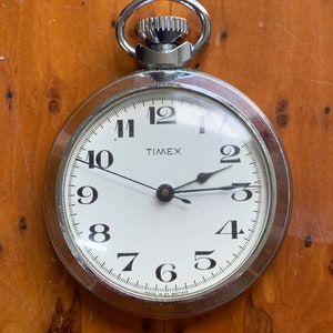 Quartz Timex Pocket Watch RARE Vintage Late 1950s Timex Pocket