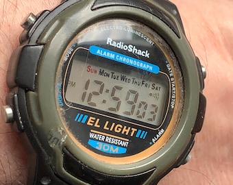 Radio Shack  Alarm / Chronograph Wrist Watch New Battery