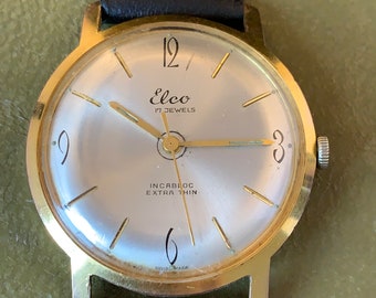 Vintage Elco Gents Vintage Watch C1960 s 17 Jewels Incabloc
