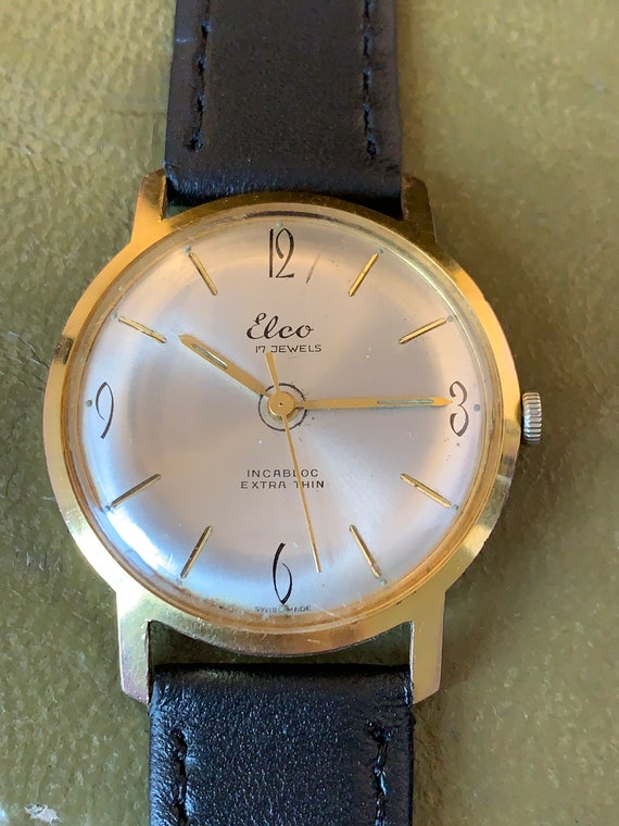 Vintage Elco Gents Vintage Watch C1960's 17 Jewels Etsy