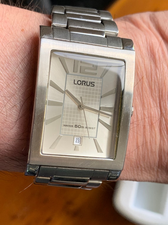 Lorus Orologio Uomo Quarzo Analogico - Cassa In Acciaio 43mm Con Cinturino Misto Metallo E Pelle