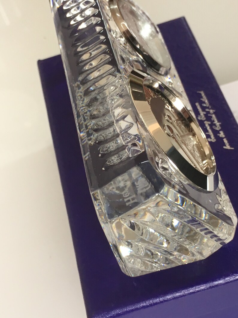 Limited Edition Stunning Edinburgh Crystal Clock with Trumpets Etsy