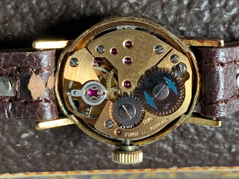 Rotary LADIES 17 jewel Incabloc Gold Plated Watch Swiss Made Etsy