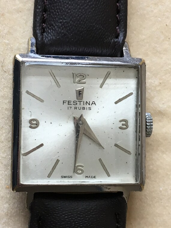 festina square watch