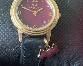 Radley Ladies Darlington Burgundy Watch RY2008 With Charm UK
