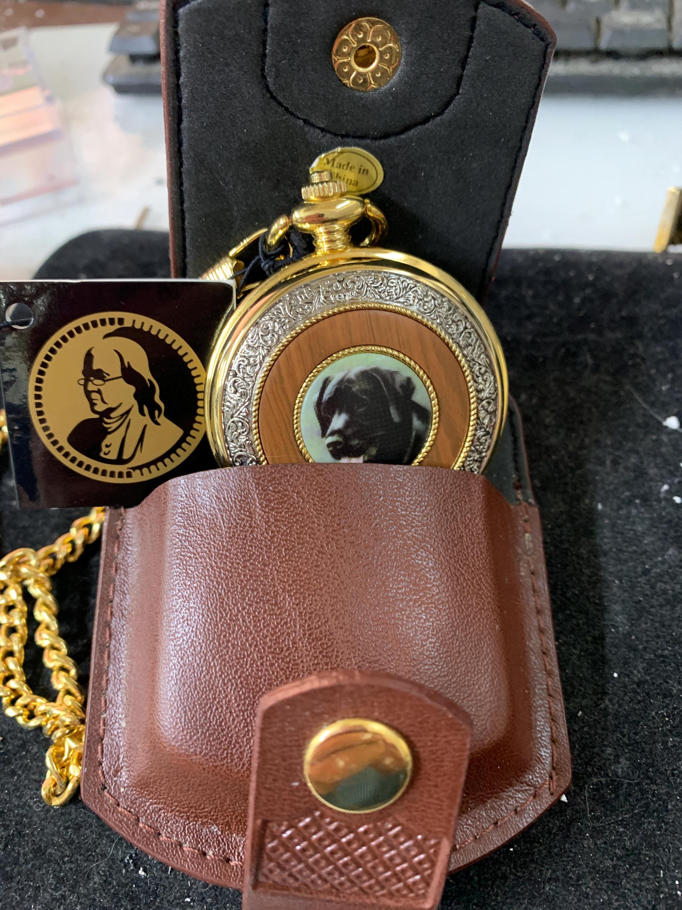 Franklin Mint メンズ 腕時計 動作良好 箱付き Vintage Franklin Mint by Nigel Hemming Labrador Retriever