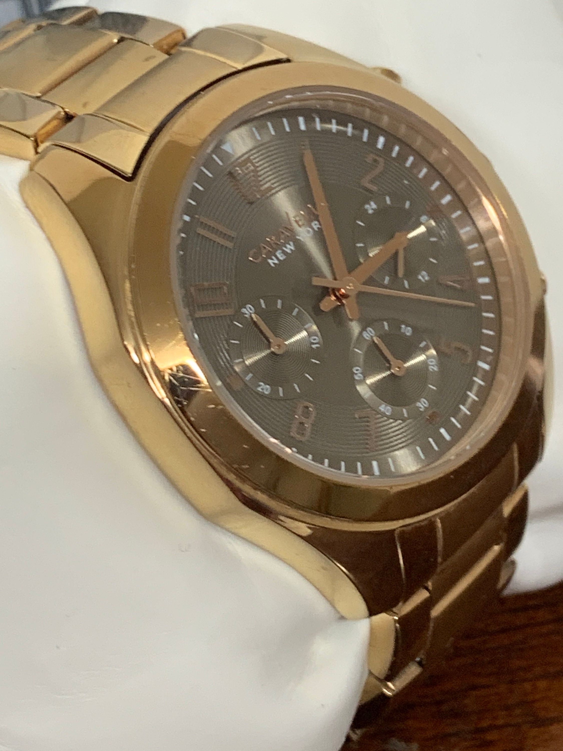 Caravelle Womens Rose Gold Finish Chronograph Watch Caravelle New York by Bulova Rose Gold Tone Chronograph  main image 2