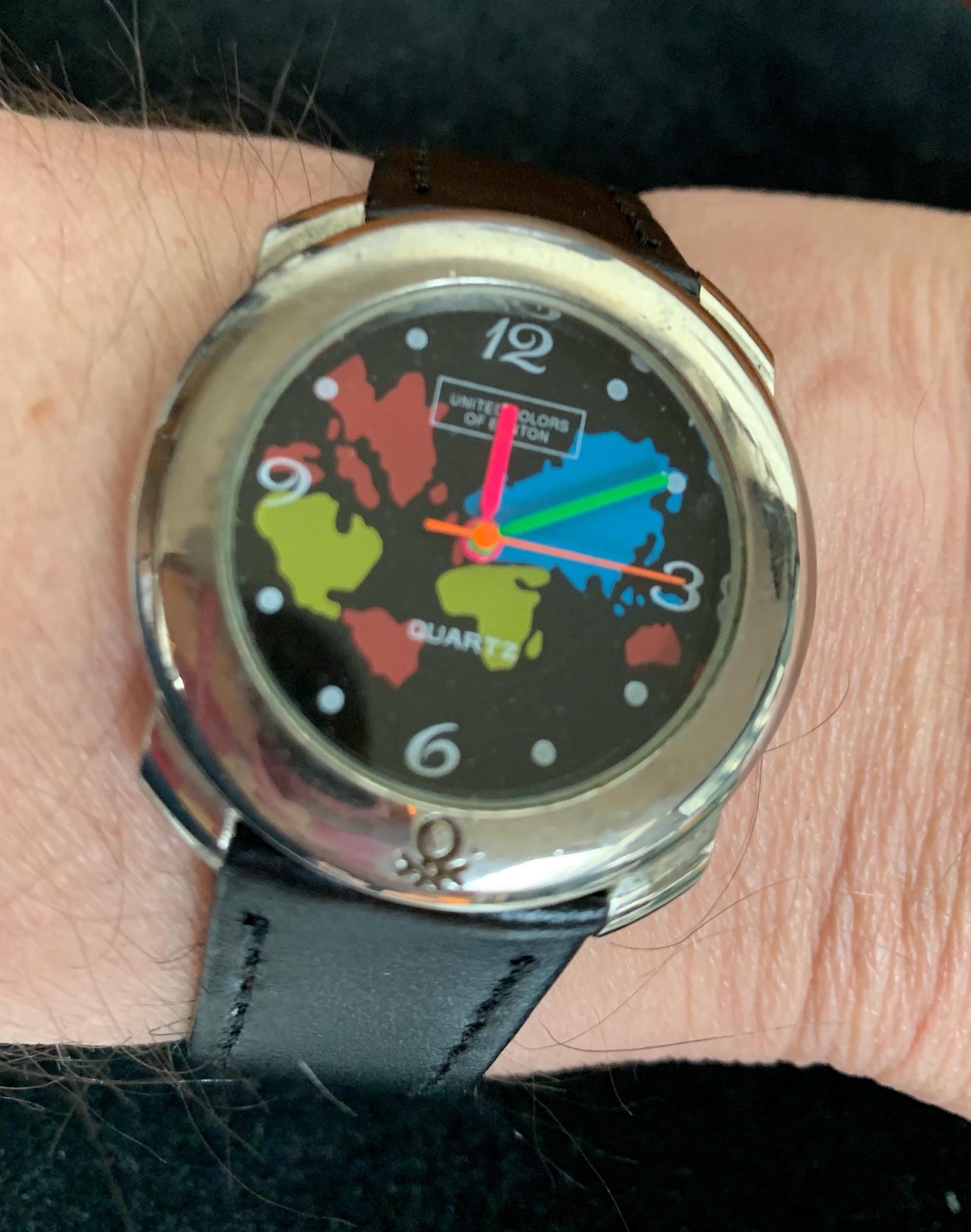 希少 80's フランス製 ヴィンテージ Benetton Bulova 置時計