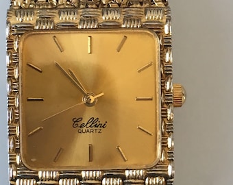 Cellini Quartz movement Dress Watch 18K Gold Electro Plated .