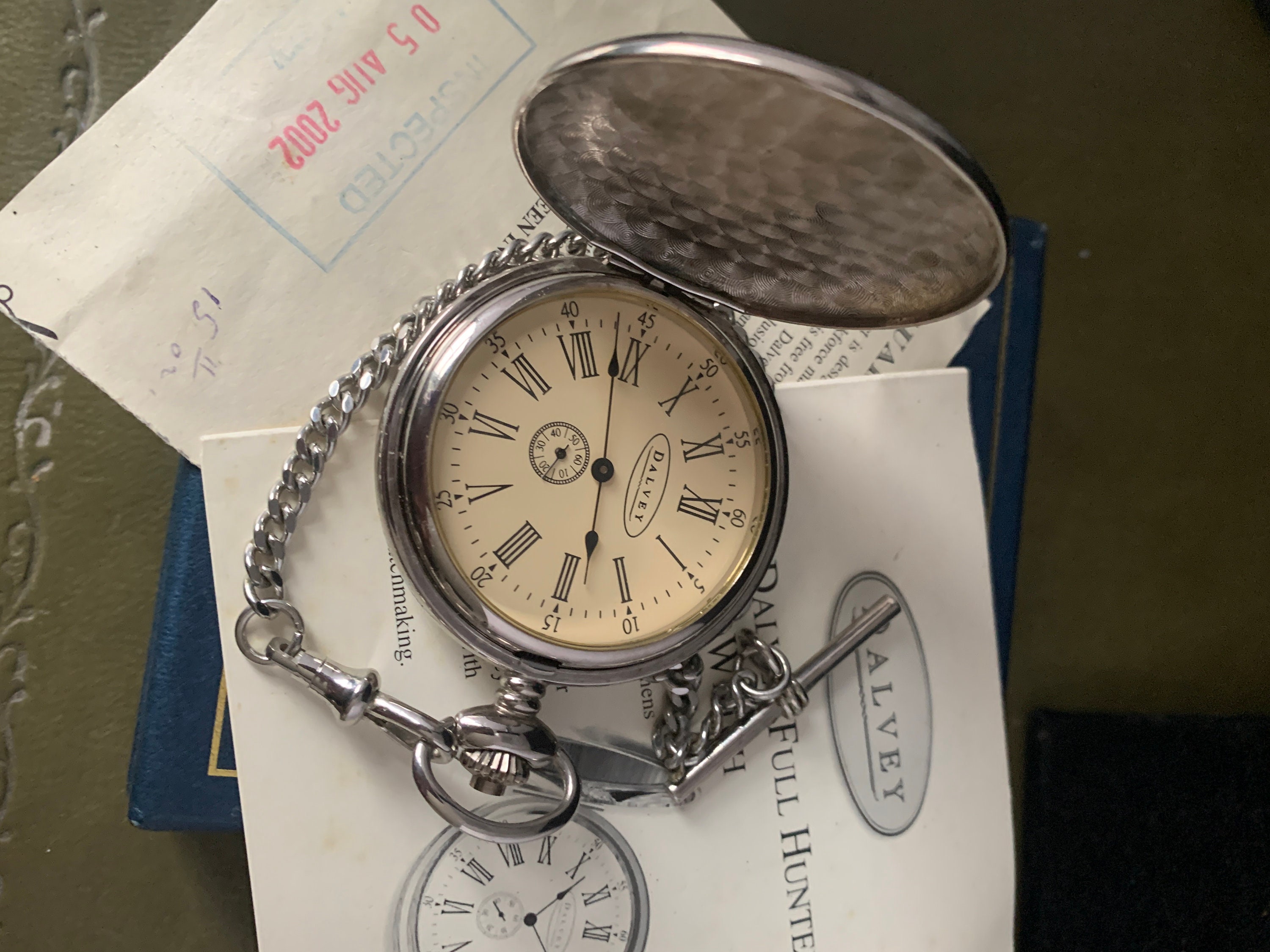 Dalvey Full Hunter Pocket Watch and Chain in Box by Grants of Etsy