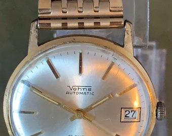 VINTAGE RARE Vehns AUTOMATIC, reloj de hombre 25 Joyas con movimiento Förster 222