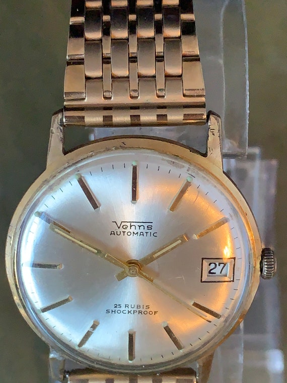 VINTAGE RARE Vehns AUTOMATIC Men s Watch 25 Jewels With Forster 222 Movement Etsy UK