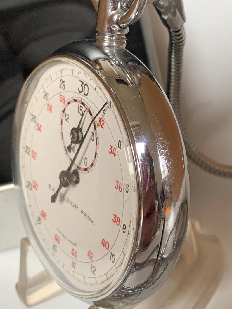 Vintage Rare Excelsior Park Stopwatch with top wind movement, Calibre 3364 image 4
