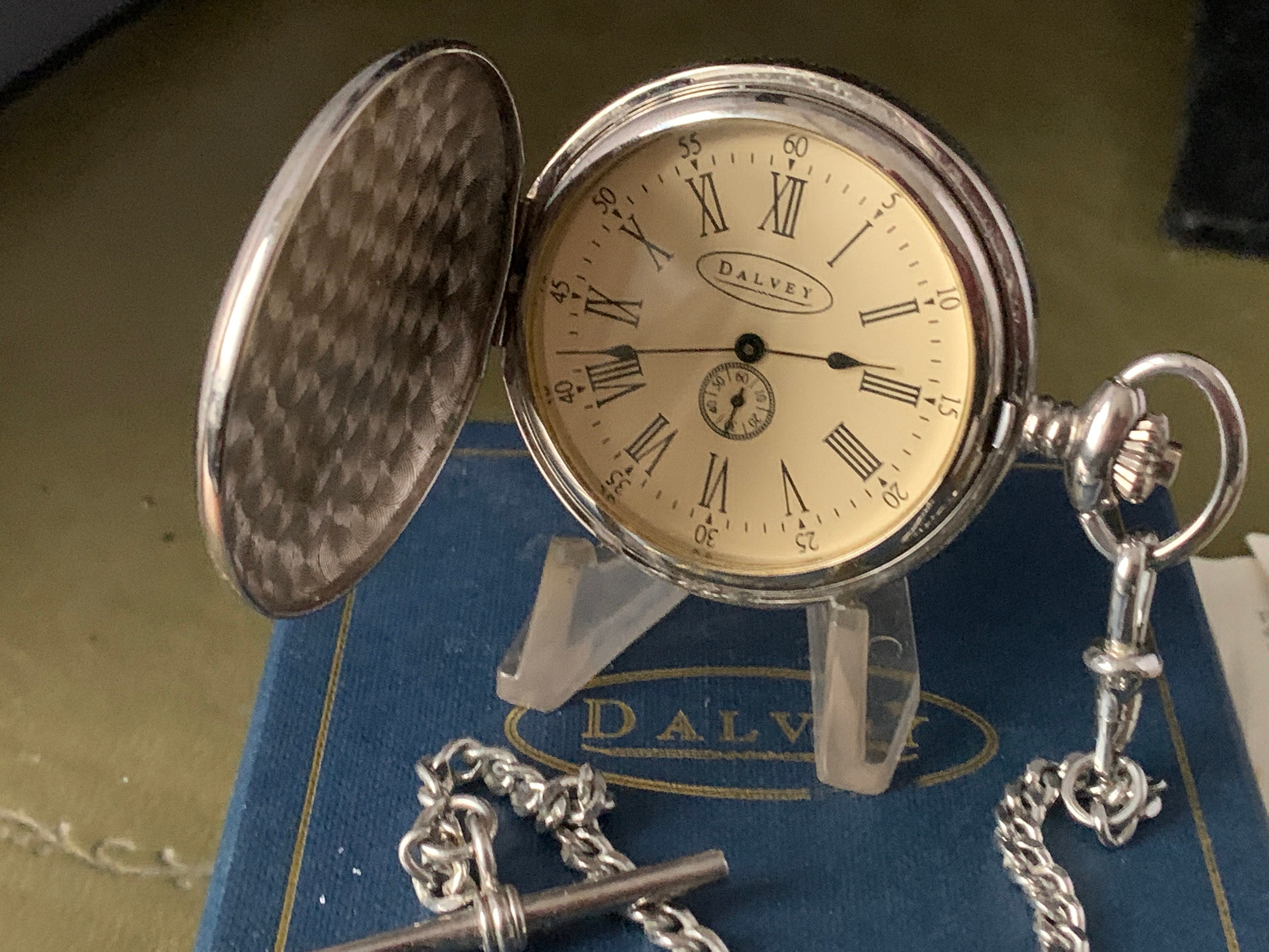 Dalvey Full Hunter Pocket Watch and Chain in Box by Grants of Etsy