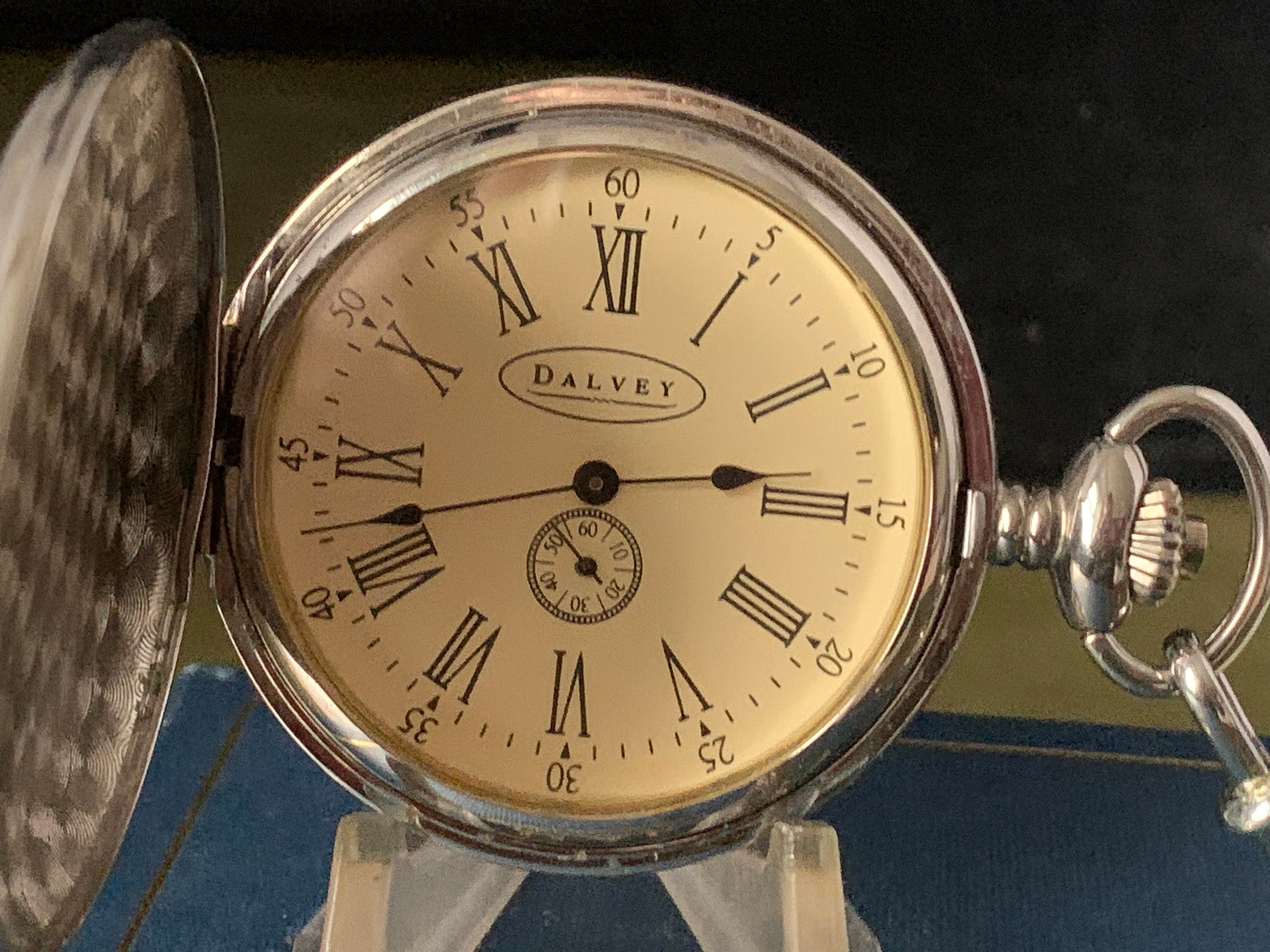 Dalvey Full Hunter Pocket Watch and Chain in Box by Grants of Etsy