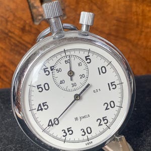 Vintage RS stoppur med 16 juveler, storlek 5,4 cm i diameter