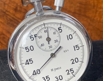 Vintage RS 16 Jewels  Stop Watch Size 5.4cm diameter