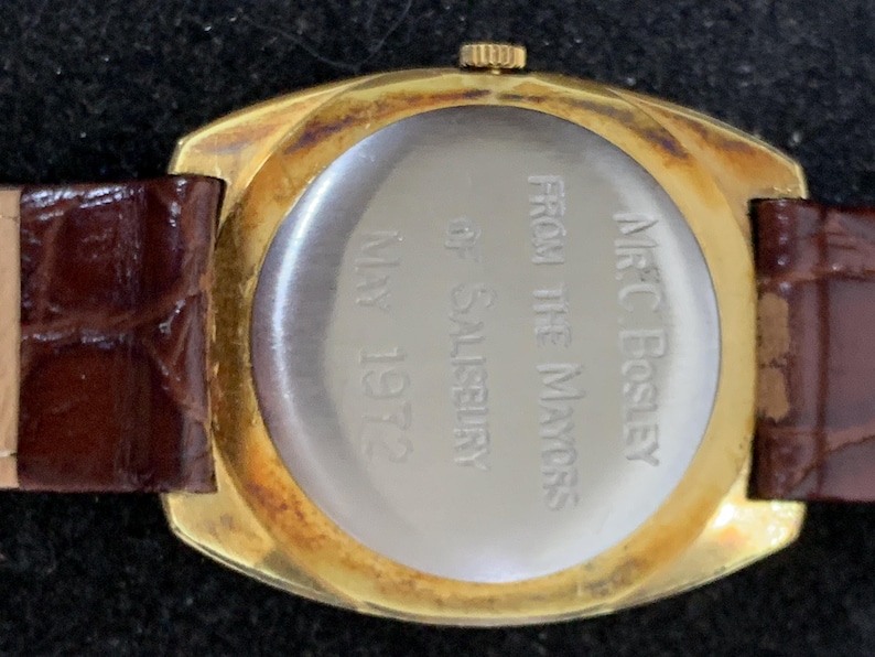 Gents 1970 Caravelle by Bulova wristwatch ST AS 1800 movement gold-tone dial AF image 6
