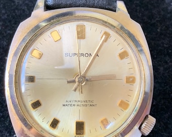 Reloj Vintage Superoma Antimagnético C1970s nuevo cristal y correa