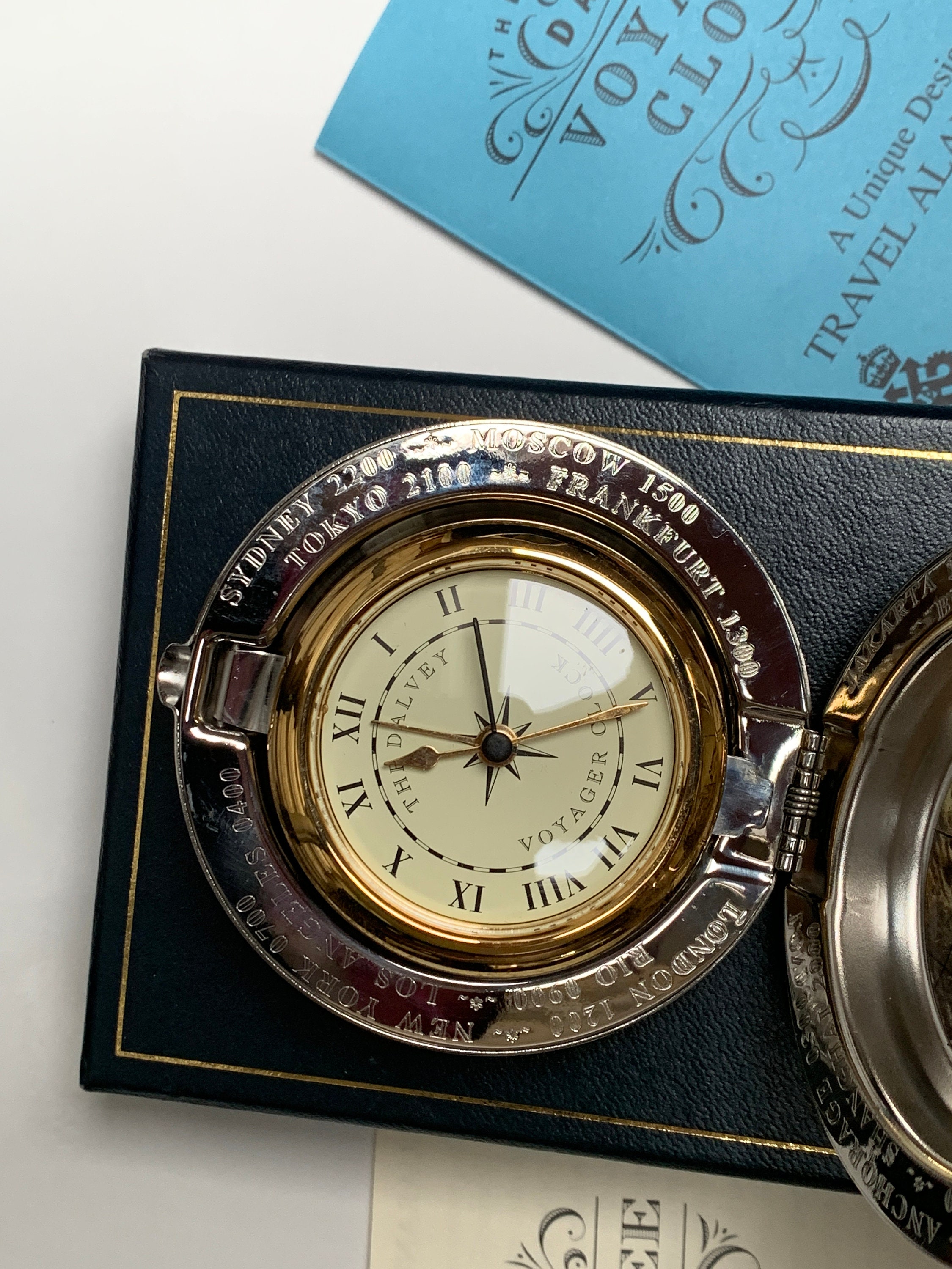 値下げ！！【Dalvey】 Voyager トラベルクロック Dalvey Voyager Clock, Vintage Nautical Clock, Pocket Watch Style