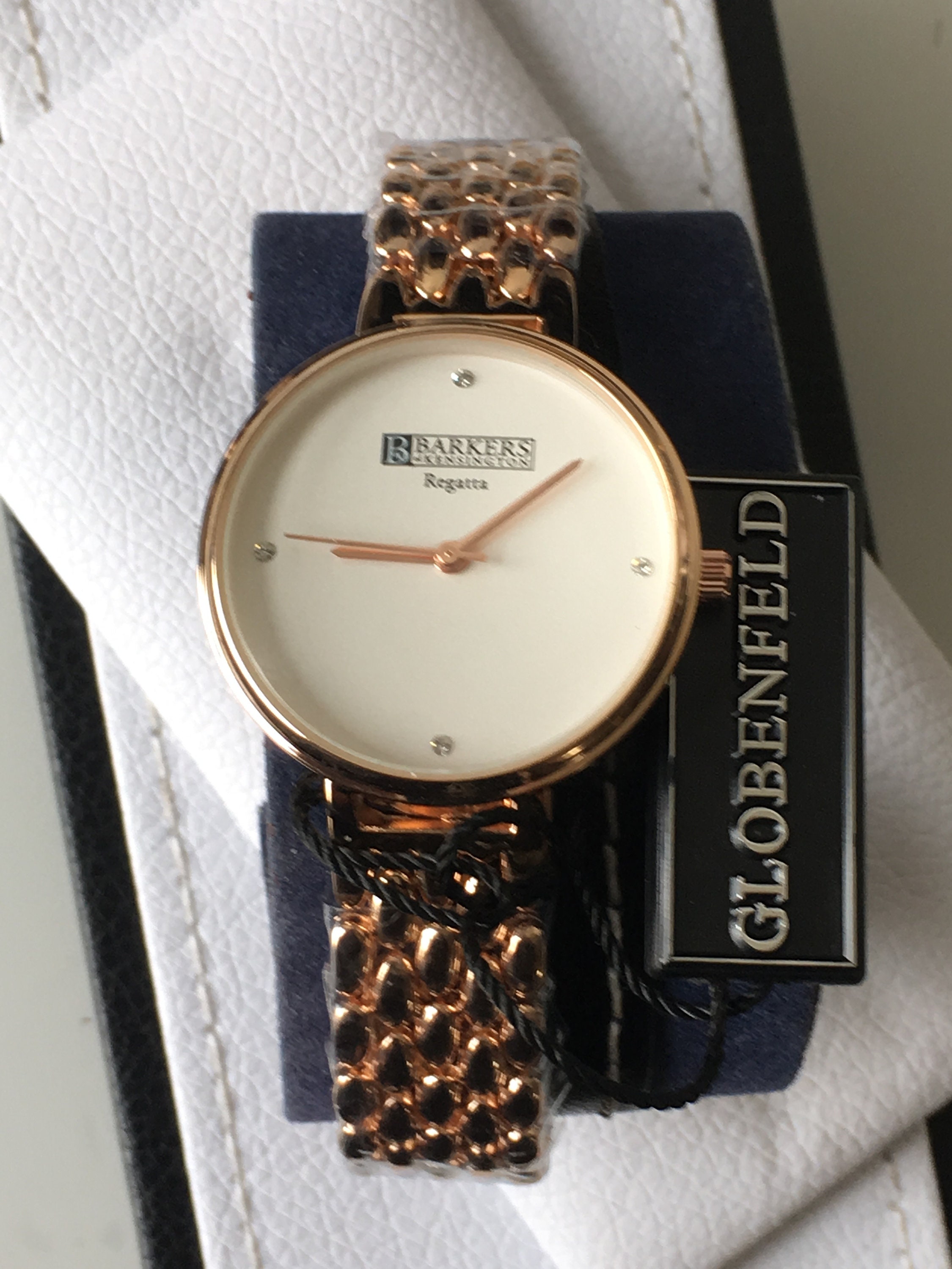 Barkers of Kensington Gold Regatta White Watch BARKERS OF KENSINGTON REGATTA WATCH : Amazon.co.uk: Fashion main image 2