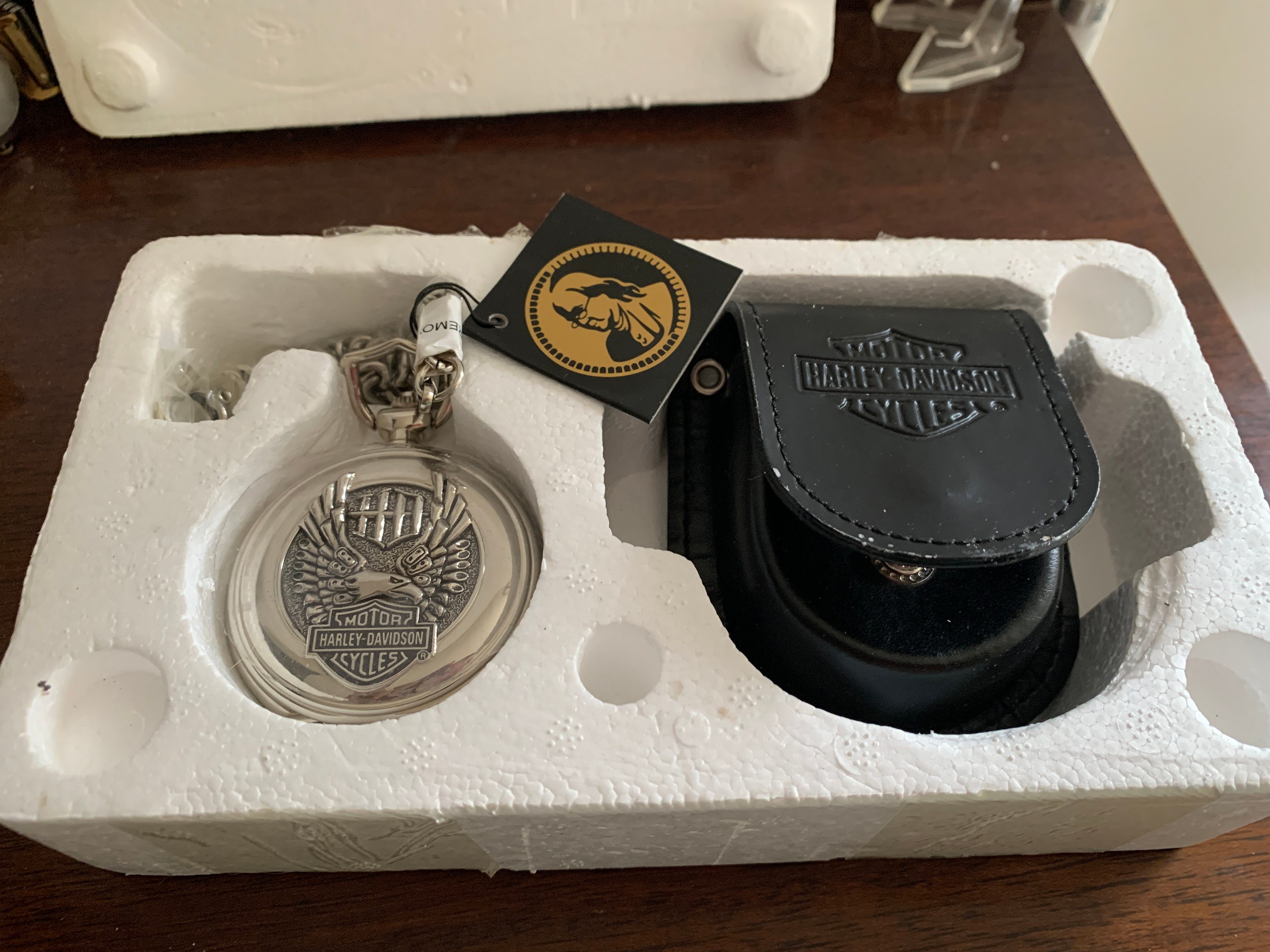Franklin Mint Harley Davidson Pocket Watch wings of Glory Harley