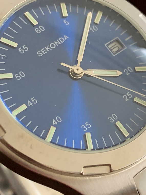 Gents Watch Sekonda Quartz Date Blue Dial Wristwa… - image 6