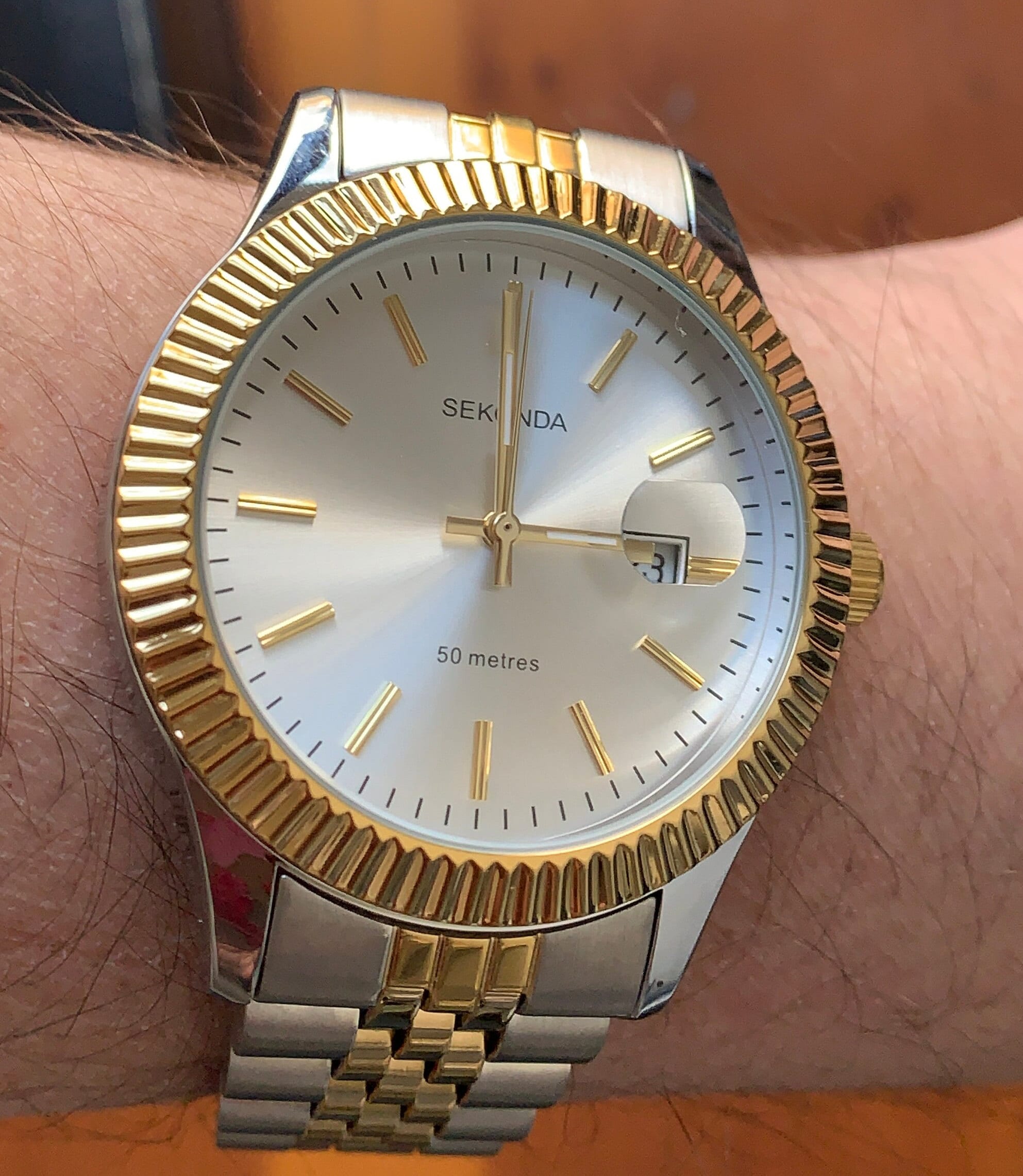 Sekonda 1820 Two Tone Bracelet Watch Etsy
