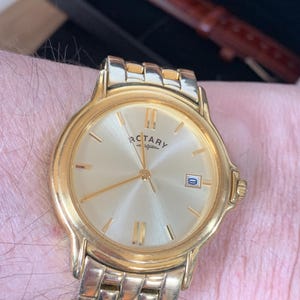 Rotary Men&#39;s Watch  Quartz dress Gold tone watch  with date