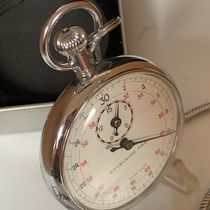 Vintage Rare Excelsior Park Stopwatch with top wind movement, Calibre 3364 image 6