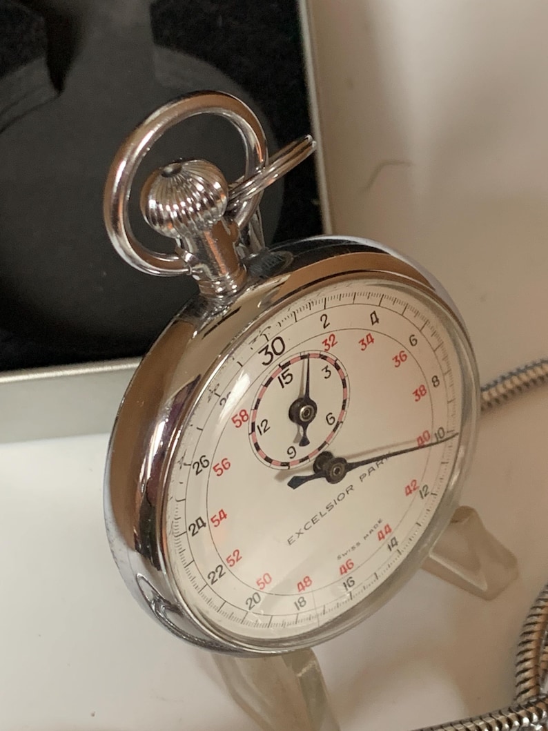 Vintage Rare Excelsior Park Stopwatch with top wind movement, Calibre 3364 image 6