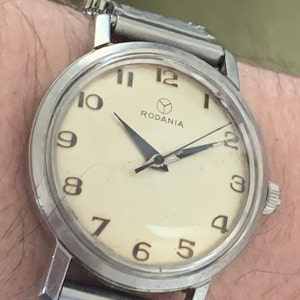 Vintage & Rare Collectable Rodania  17 Jewels Swiss Men’s Wrist Watch
