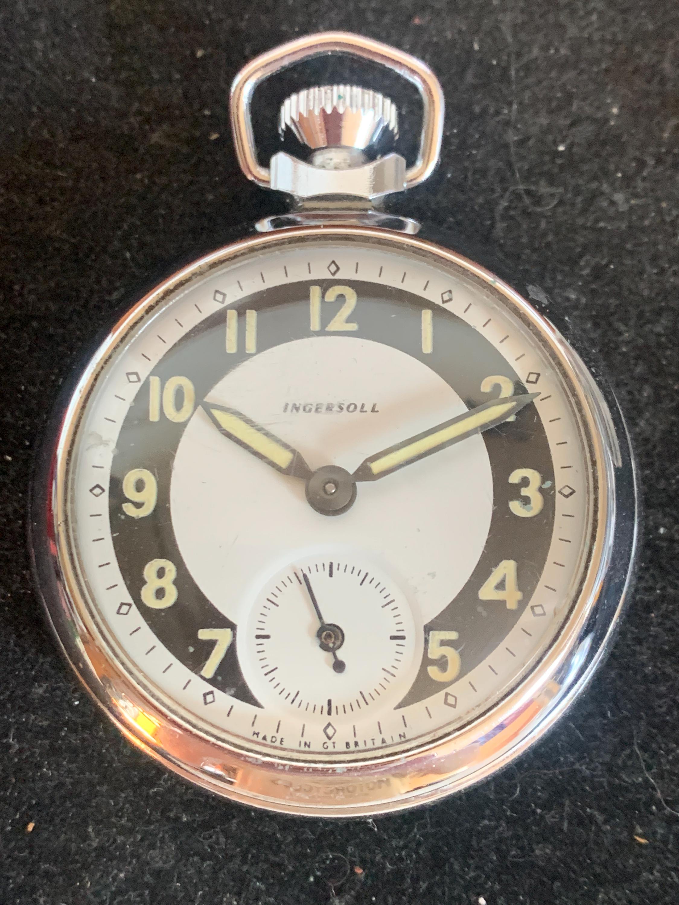 A Vintage Ingersoll Bullseye Pocket Watch, C1966 - Etsy