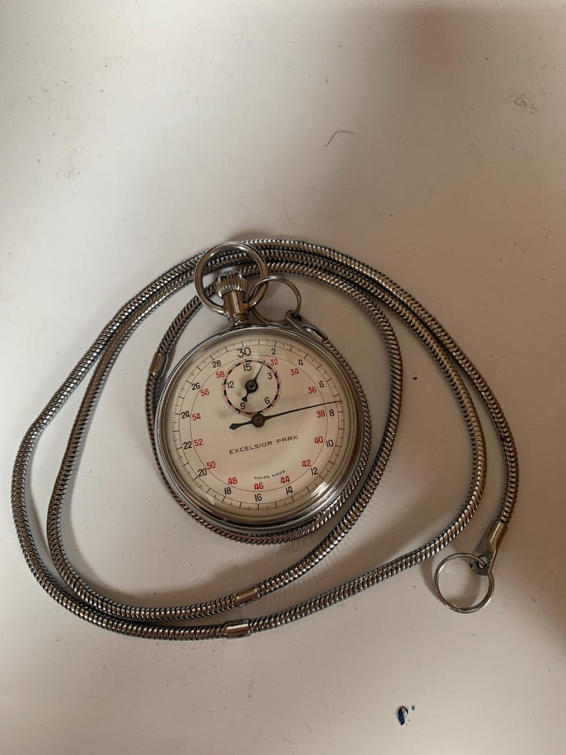 Vintage Rare Excelsior Park Stopwatch with top wind movement, Calibre 3364 image 7
