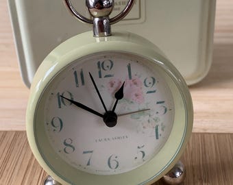 Retro Styled Vintage Laura Ashley Portable Alarm Clock Floral