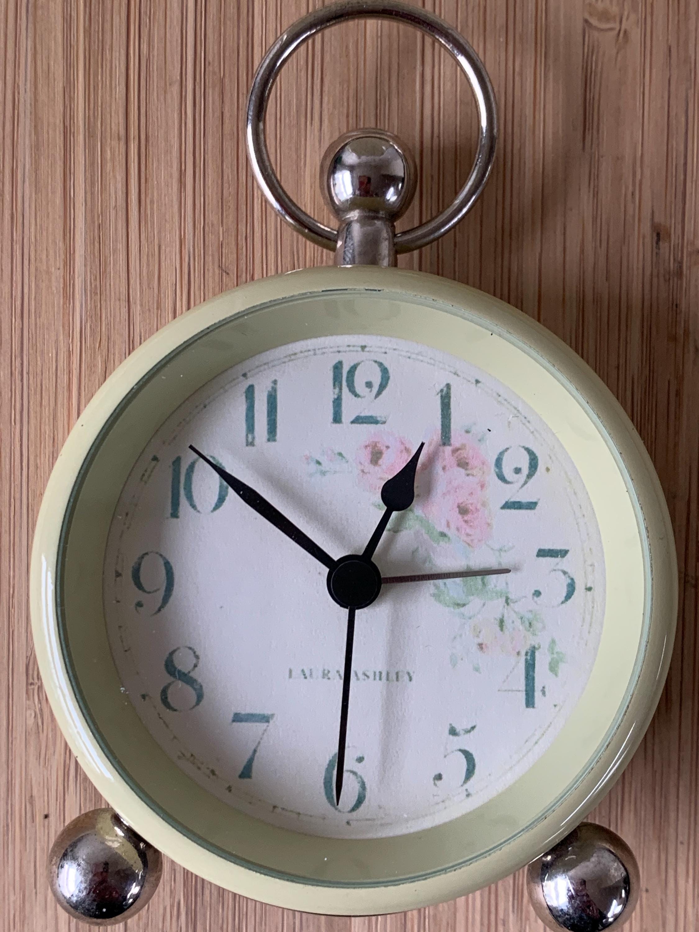 Retro Styled Vintage Laura Ashley Portable Alarm Clock Floral