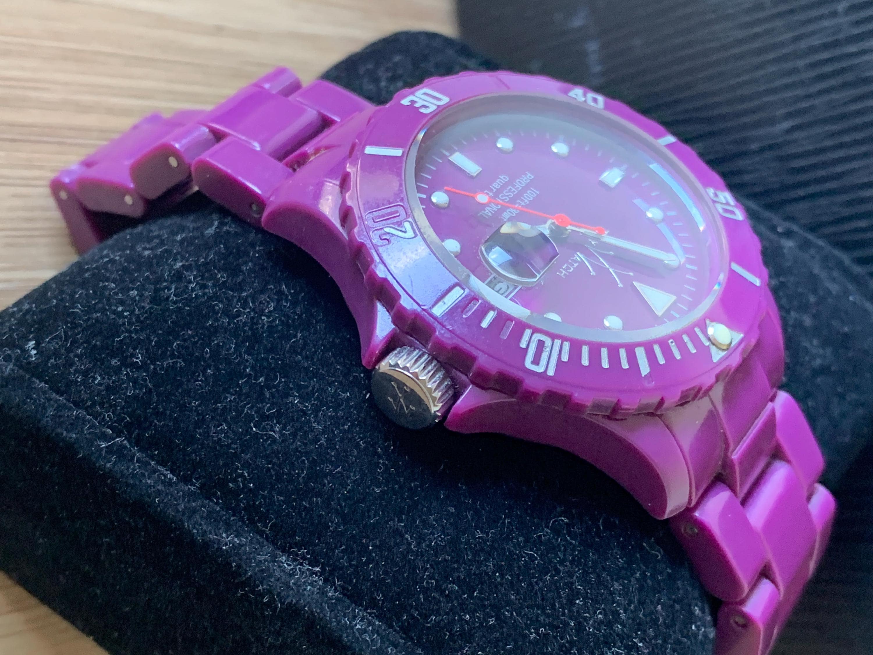 Pink toy watch toy-watch-metallic.jpg main image 2