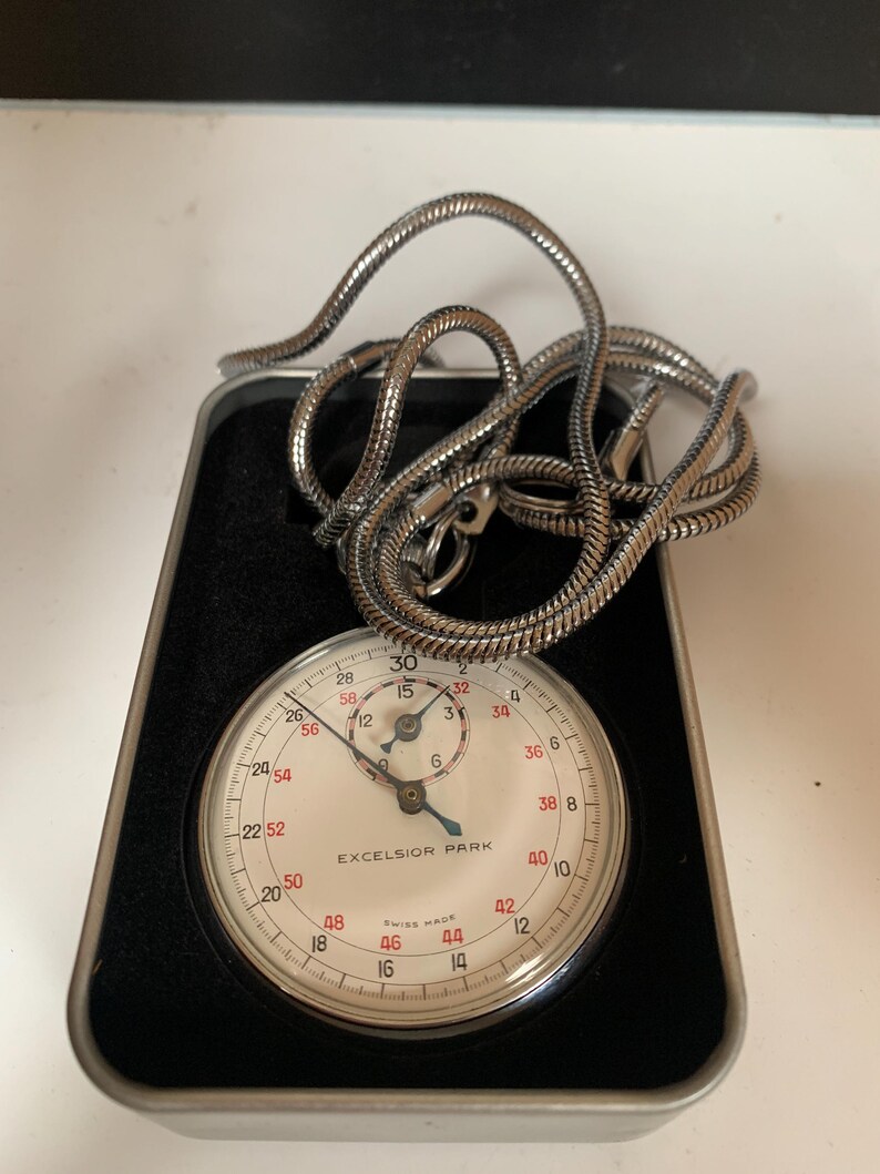 Vintage Rare Excelsior Park Stopwatch with top wind movement, Calibre 3364 image 11