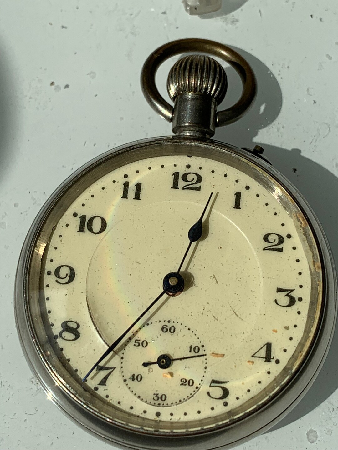 Vintage Early 1900s Chrome Pin Set Pocket Watch Etsy