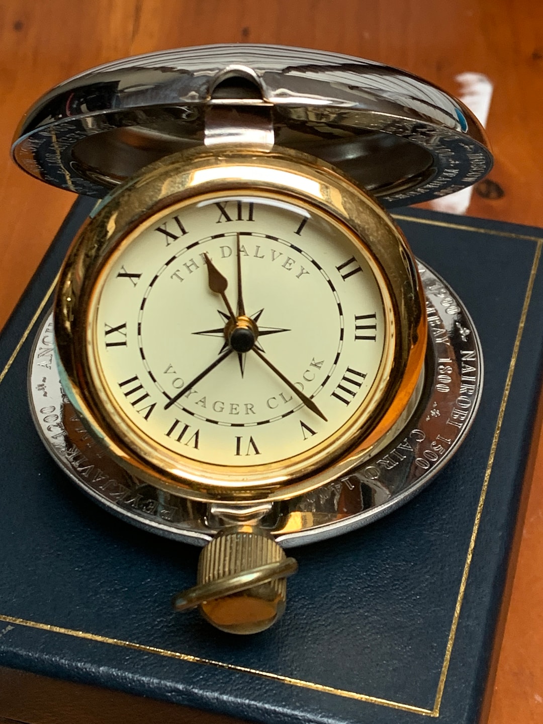 Dalvey Voyager Clock, Vintage Nautical Clock, Pocket Watch Style