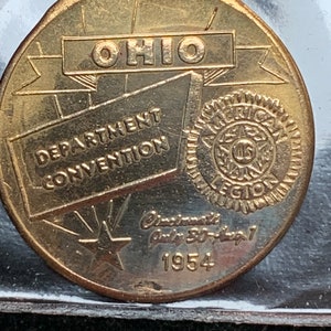 1954 American Legion Visitor Department Convention Pin / Medallion Ohio