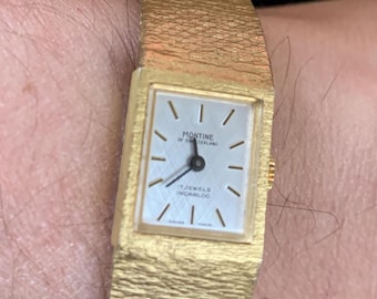 Ladies vintage Montine Swiss hand-wound 17 Jewels mechanical watch, Boxed