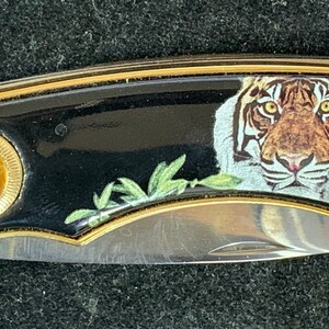 Franklin Mint Siberian Tiger Collector Knife - 