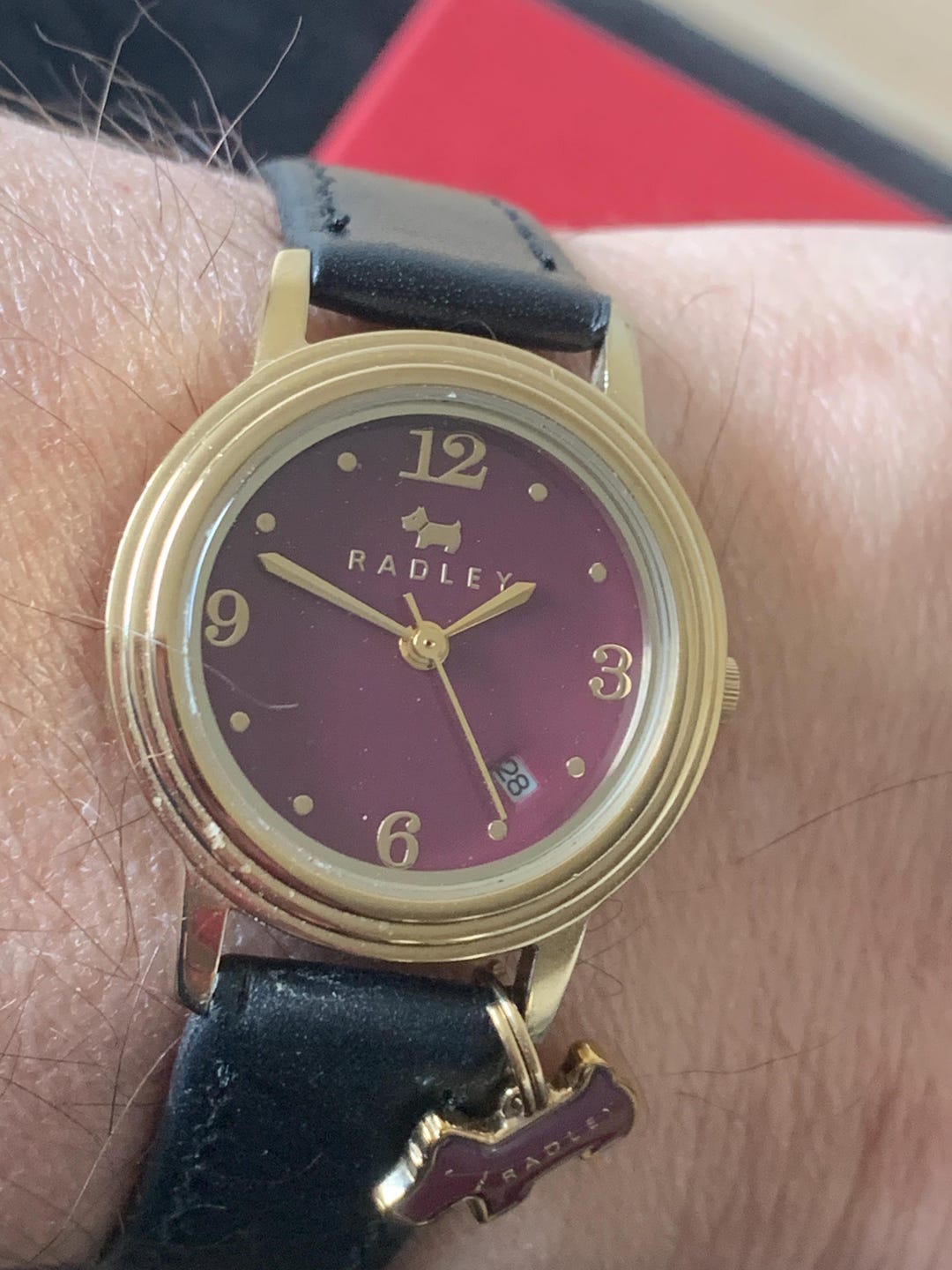 Radley Ladies Darlington Burgundy Watch RY2008 With Charm