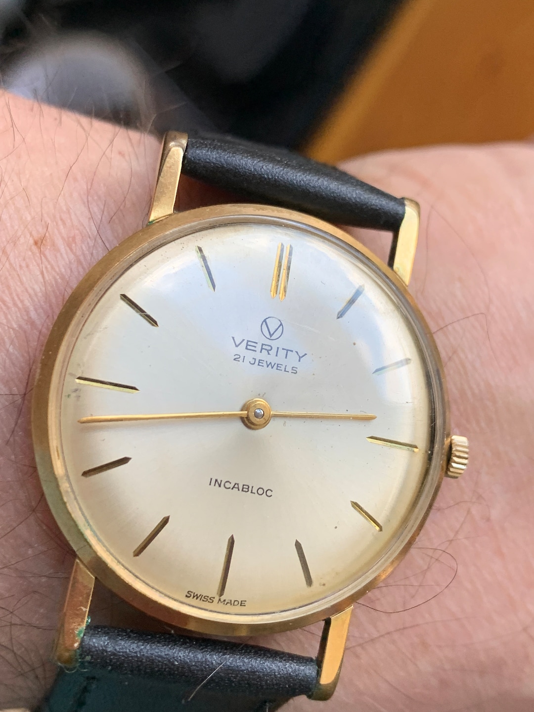 Beautiful Vintage Verity Swiss Made Incabloc Gold Plated Thin Dress Watch 21 Jewels C1960s Etsy UK