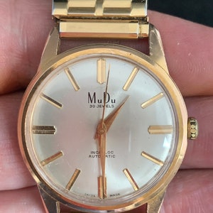 Vintage Gents 30 Jewel Incabloc MUDU Automatic Wrist Watch Etsy