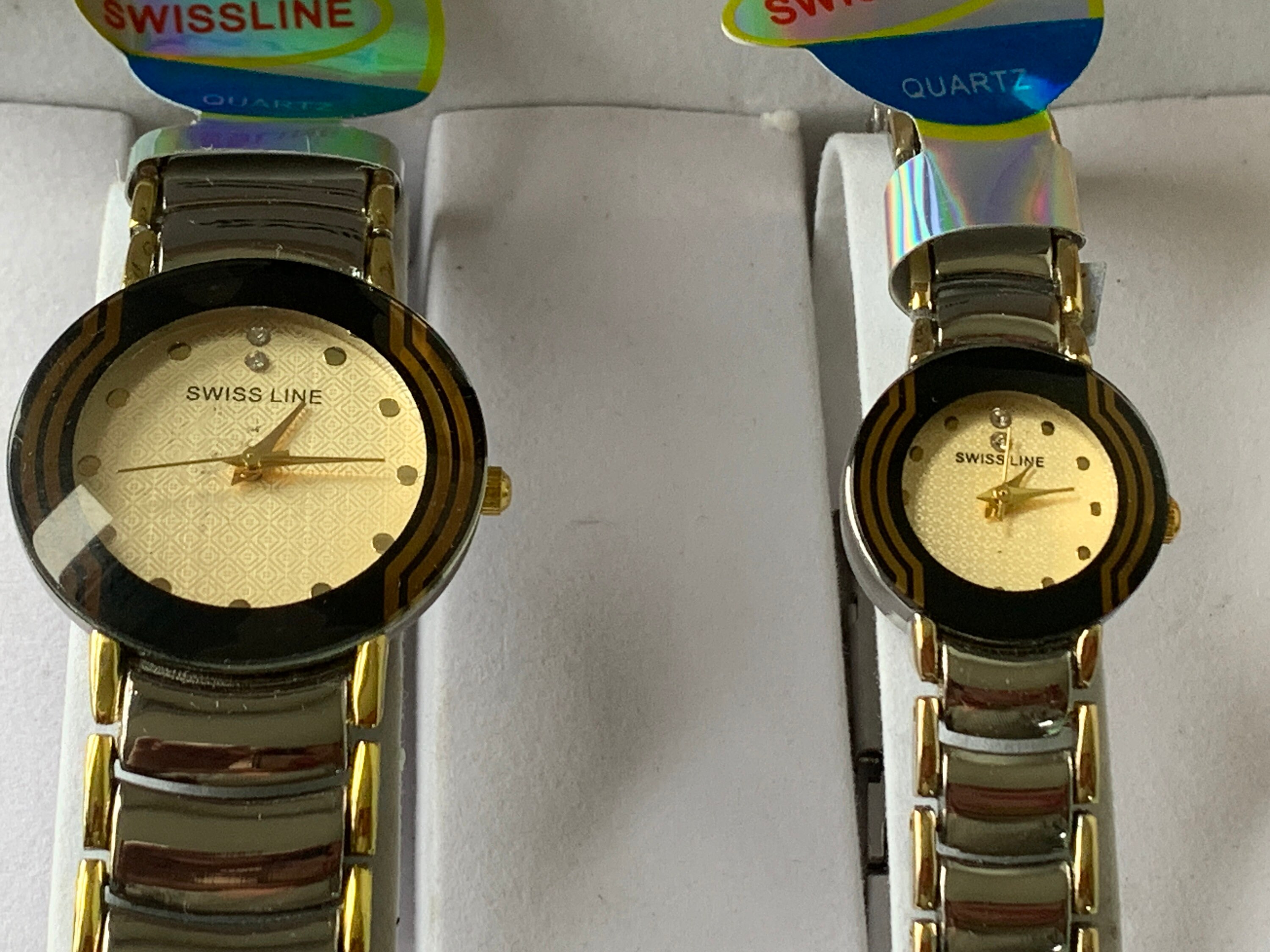 Swiss Line Numero Uno Couple Silver and Gold Tone Watch Set his and Hers Watch Etsy UK
