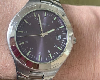 Working Vintage Austin Swiss Watch Mens Silver 33MM  display picture 2